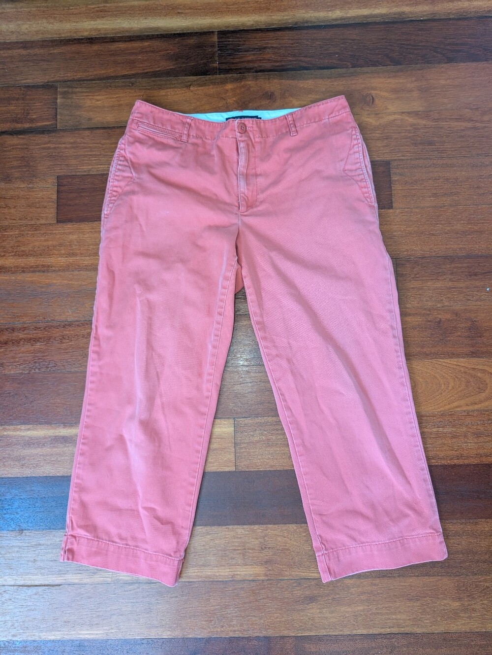 Ralph Lauren Women's Coral Pink Cropped Chino Pants Size 8